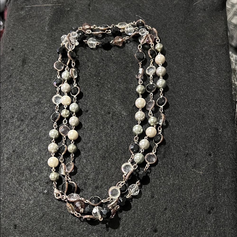Multi-Color Long Beaded Necklace
